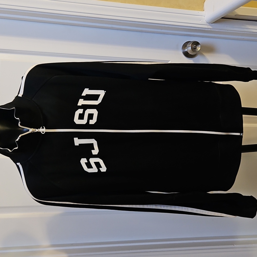 CHAMPION SJSU Black Track Jacket Coat - L